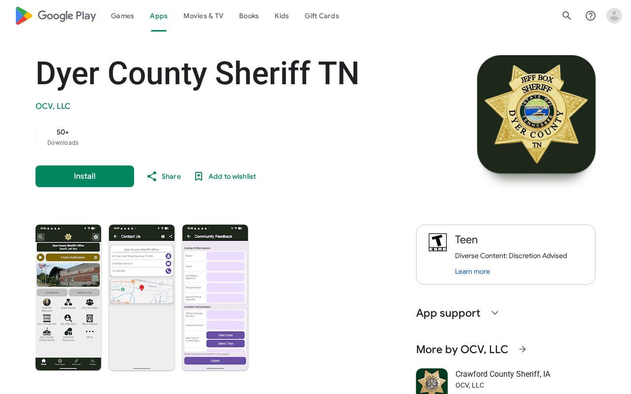 Dyer County Sheriff app public safety features, not a daily arrest roster